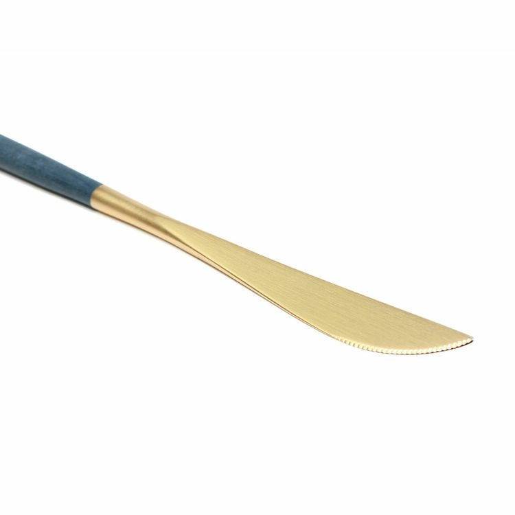 クチポール（Cutipol） ゴア/GOA ブルーマットゴールド デザートナイフ [ネコポス対応可(18点まで)]