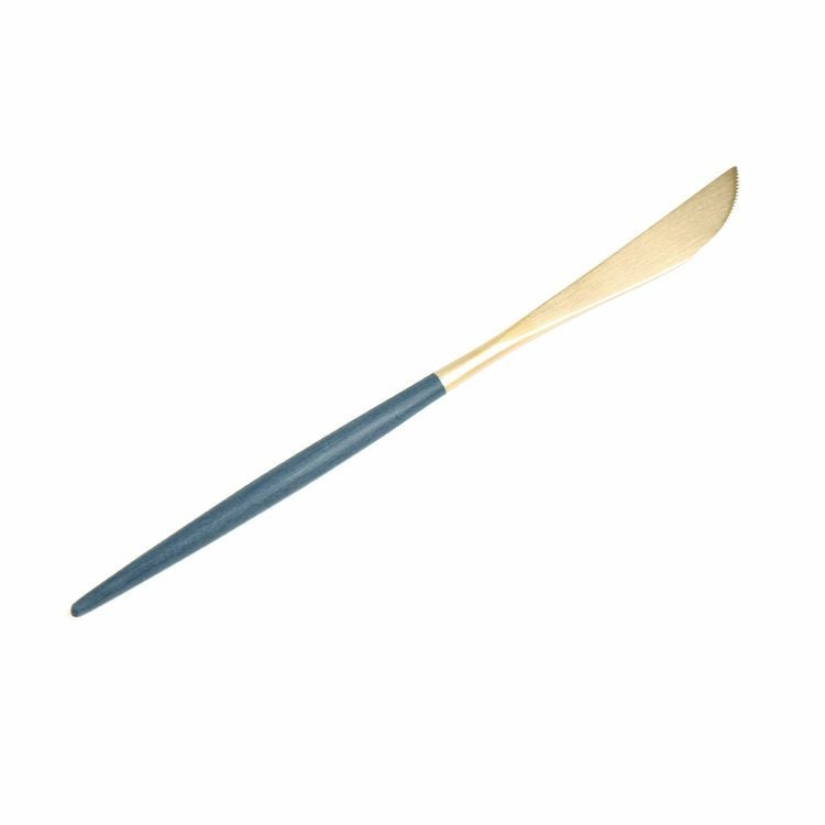 クチポール（Cutipol） ゴア/GOA ブルーマットゴールド デザートナイフ [ネコポス対応可(18点まで)]