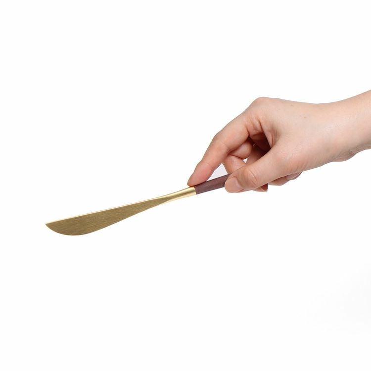 クチポール（Cutipol） ゴア/GOA ブラウンマットゴールド ディナーナイフ [ネコポス対応可(18点まで)]