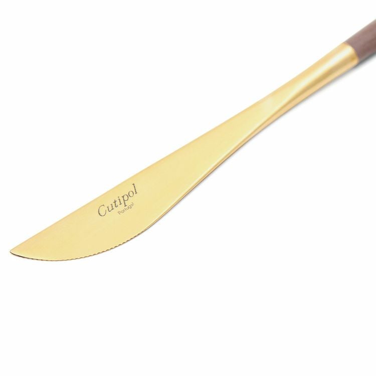 クチポール（Cutipol） ゴア/GOA ブラウンマットゴールド デザートナイフ [ネコポス対応可(18点まで)]