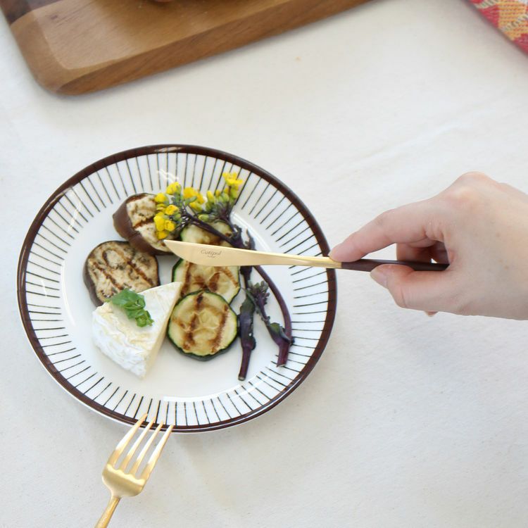 クチポール（Cutipol） ゴア/GOA ブラウンマットゴールド デザートナイフ [ネコポス対応可(18点まで)]