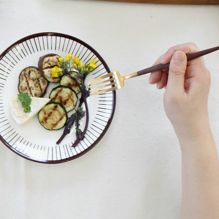 クチポール（Cutipol） ゴア/GOA ブラウンマットゴールド デザートフォーク [ネコポス対応可(18点まで)]