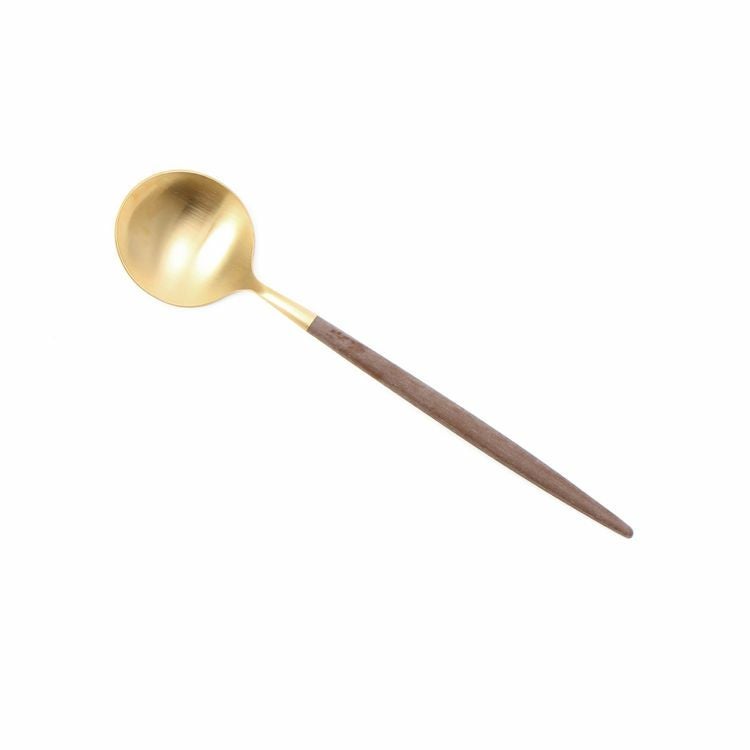 クチポール（Cutipol） ゴア/GOA ブラウンマットゴールド デザートスプーン [ネコポス対応可(18点まで)]