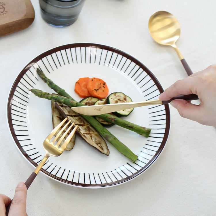 クチポール（Cutipol） ゴア/GOA ブラウンマットゴールド ディナー3点セット [ネコポス対応可(6セットまで)]