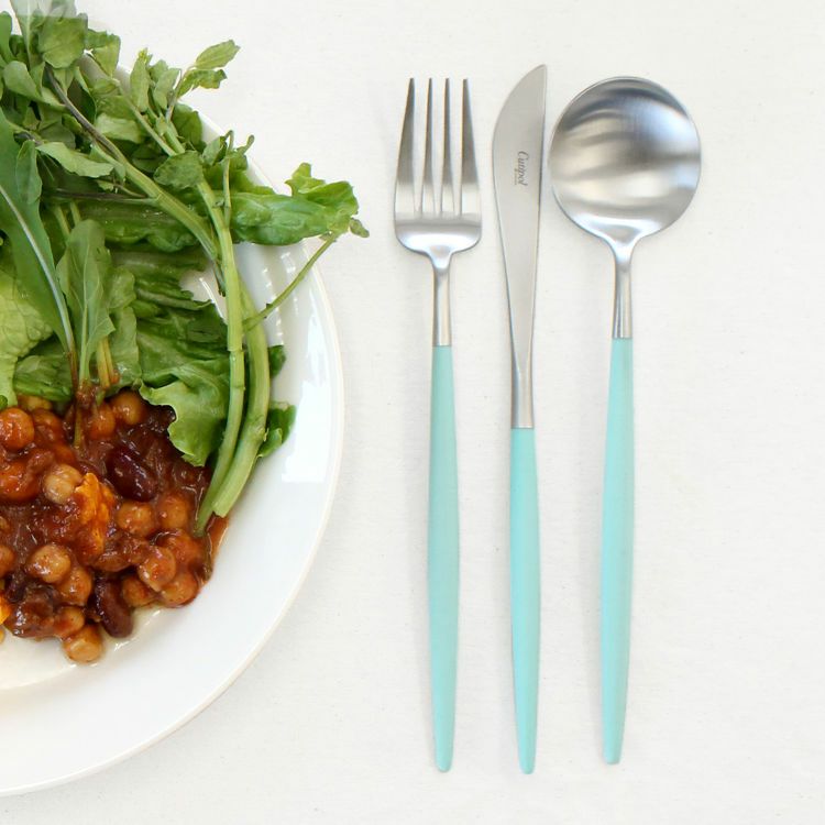 クチポール（Cutipol） ゴア/GOA ターコイズ ディナー3点セット [ネコポス対応可(6セットまで)]