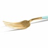 クチポール（Cutipol） ゴア/GOA ターコイズマットゴールド ディナーフォーク [ネコポス対応可(18点まで)]