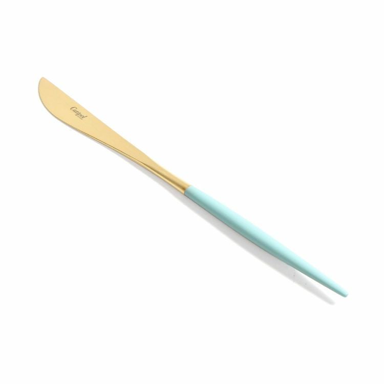 クチポール（Cutipol） ゴア/GOA ターコイズマットゴールド ディナー3点セット [ネコポス対応可(6セットまで)]