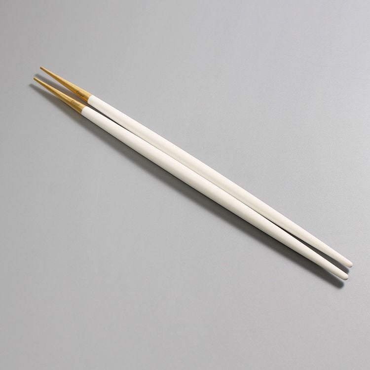 クチポール（Cutipol） ゴア/GOA ホワイトマットゴールド 箸 + 箸置きセット [ネコポス対応可(15セットまで)]