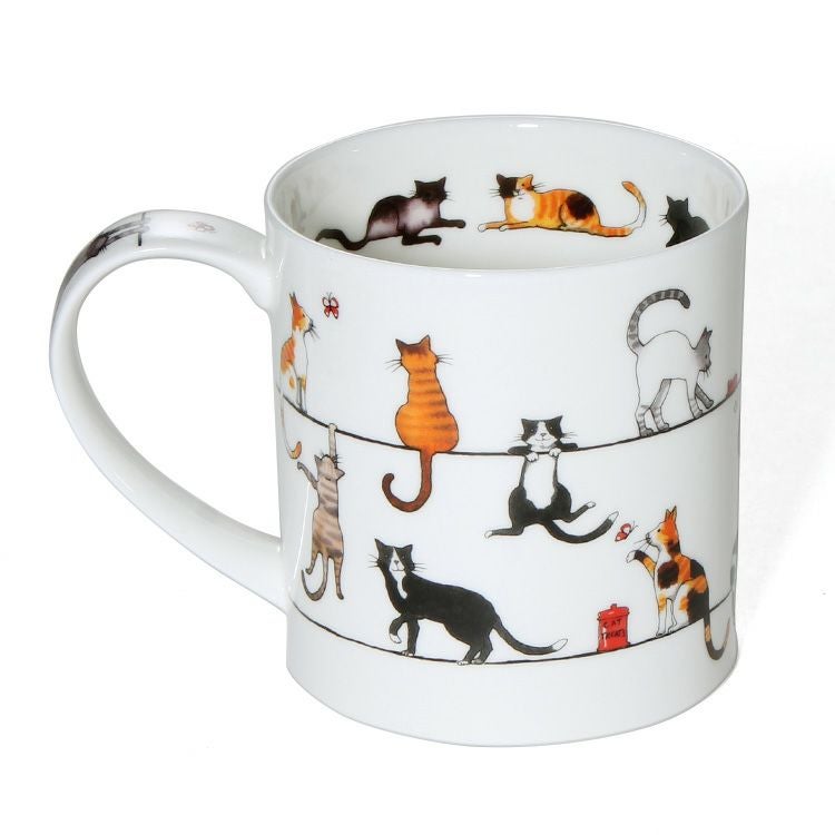 ダヌーン（Dunoon） マグカップ ORKNEY 電線で待ち合わせだニャン LIVE WIRES CAT