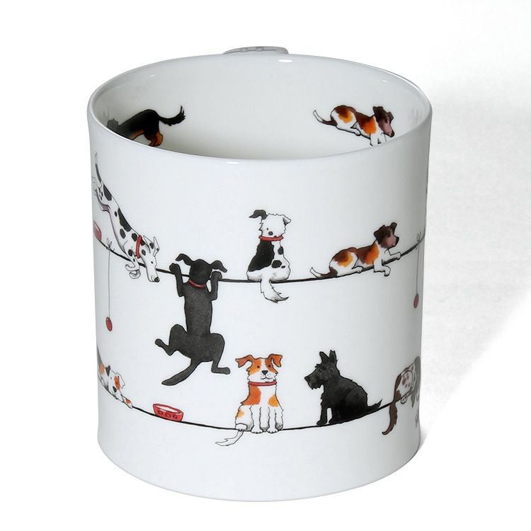 ダヌーン（Dunoon） マグカップ ORKNEY 電線で待ち合わせだワン！ LIVE WIRES DOG