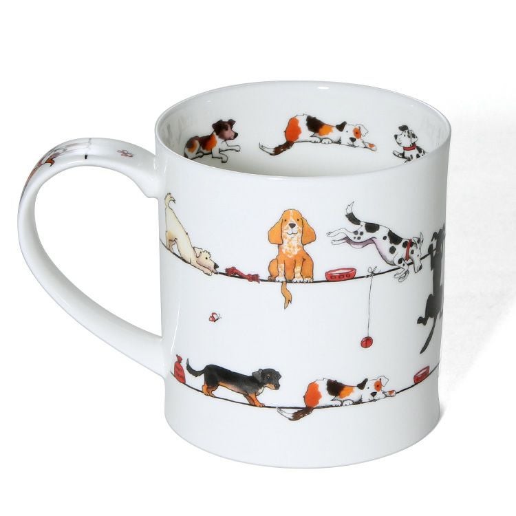 ダヌーン（Dunoon） マグカップ ORKNEY 電線で待ち合わせだワン！ LIVE WIRES DOG