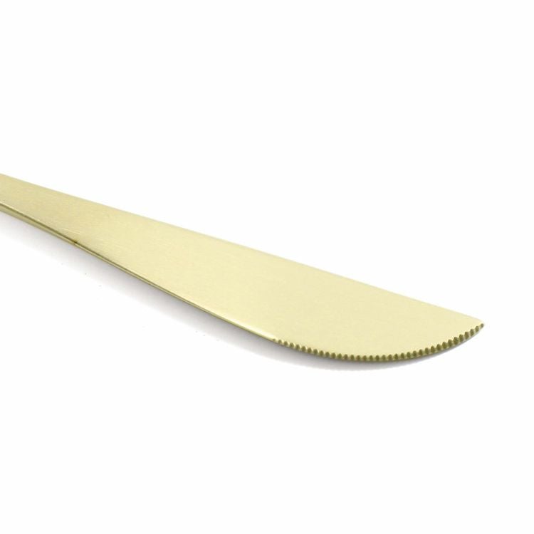 クチポール（Cutipol） ムーンマット/MOON MATT シャンパンゴールド シャンパンゴールド ディナーナイフ [ネコポス対応可(18点まで)]