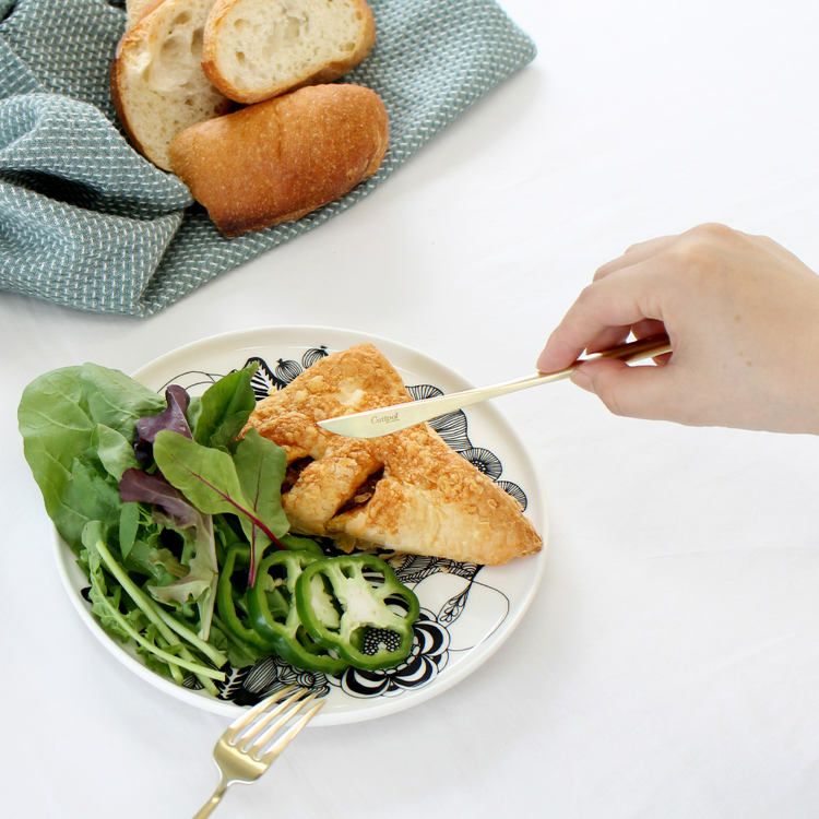 クチポール（Cutipol） ムーンマット/MOON MATT シャンパンゴールド デザートナイフ [ネコポス対応可(18点まで)]