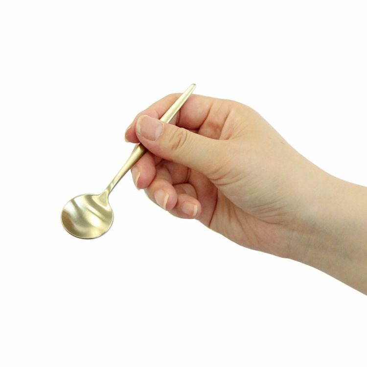 クチポール（Cutipol） ムーンマット/MOON MATT シャンパンゴールド コーヒー／ティースプーン [ネコポス対応可(18点まで)]