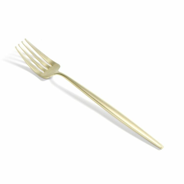 ＜4点セット＞クチポール（Cutipol） ムーンマット/MOON MATT シャンパンゴールド ディナー3点＆カトラリーレスト1点 [ネコポス対応可(4セットまで)]