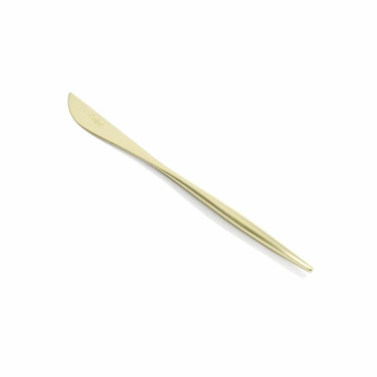 ＜4点セット＞クチポール（Cutipol） ムーンマット/MOON MATT シャンパンゴールド デザート3点＆カトラリーレスト1点 [ネコポス対応可(4セットまで)]