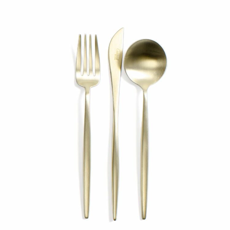 クチポール（Cutipol） ムーンマット/MOON MATT シャンパンゴールド デザート6点セット 化粧箱付