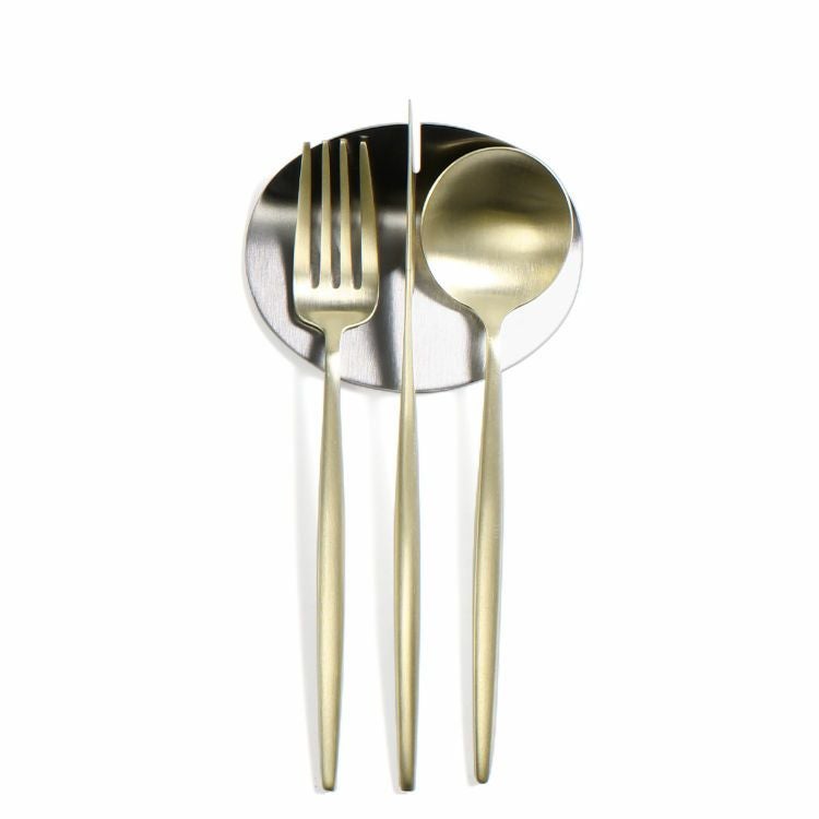 クチポール（Cutipol） ムーンマット/MOON MATT シャンパンゴールド デザート8点セット 化粧箱付