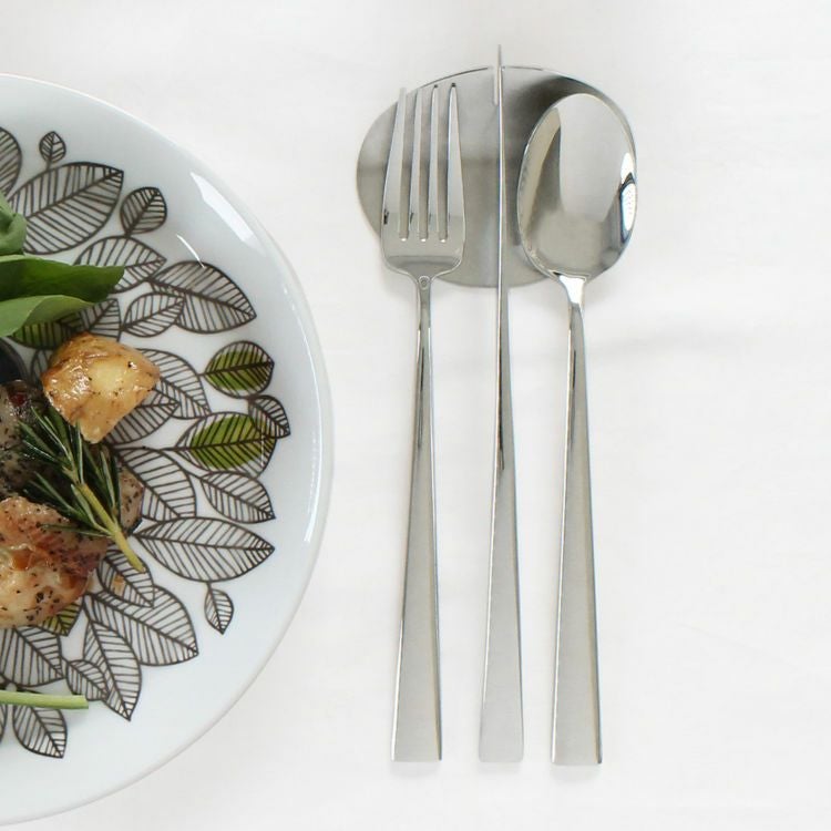 ＜4点セット＞クチポール（Cutipol） デュナ/DUNA ミラー ディナー3点＆カトラリーレスト1点 [ネコポス対応可(4セットまで)]