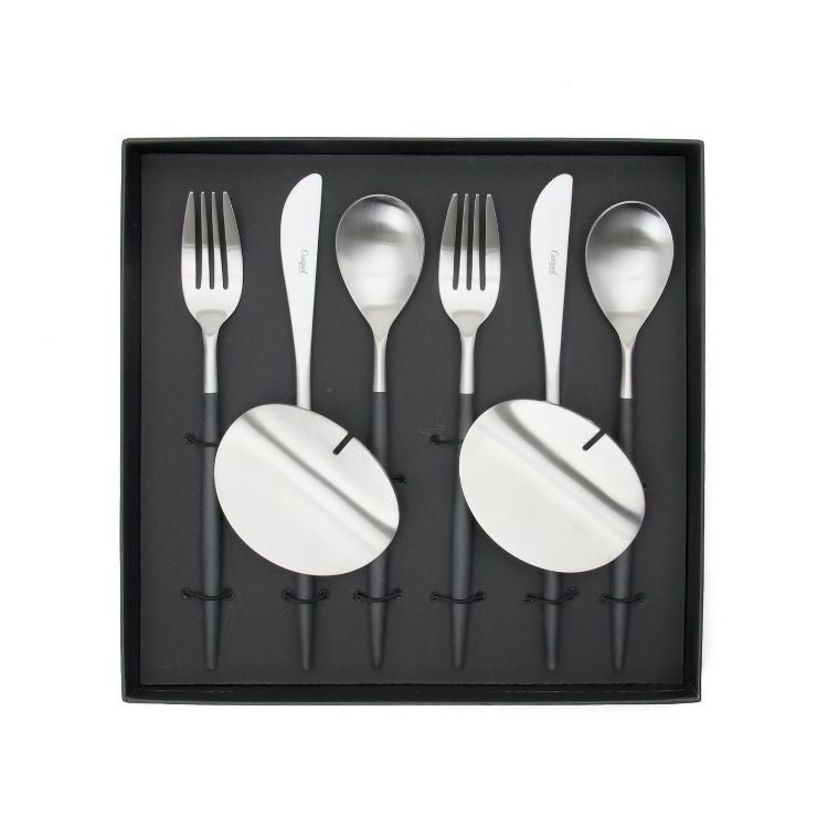 クチポール（Cutipol） ミオ/MIO ブラック ディナー8点セット 化粧箱付