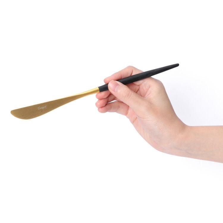 クチポール（Cutipol） ミオ/MIO ブラックマットゴールド ディナーナイフ [ネコポス対応可(18点まで)]