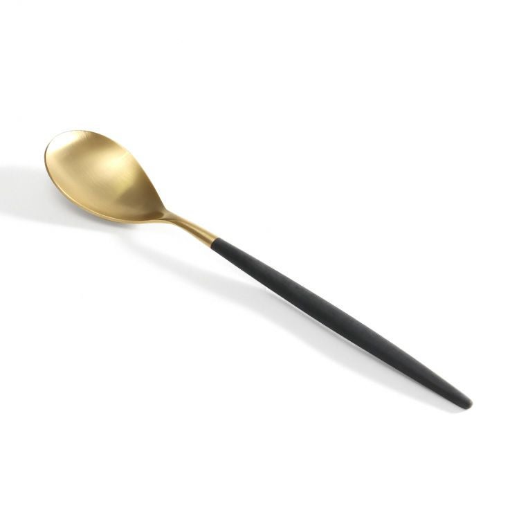 クチポール（Cutipol） ミオ/MIO ブラックマットゴールド ディナースプーン [ネコポス対応可(18点まで)]