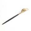 クチポール（Cutipol） ミオ/MIO ブラックマットゴールド デザートフォーク [ネコポス対応可(18点まで)]