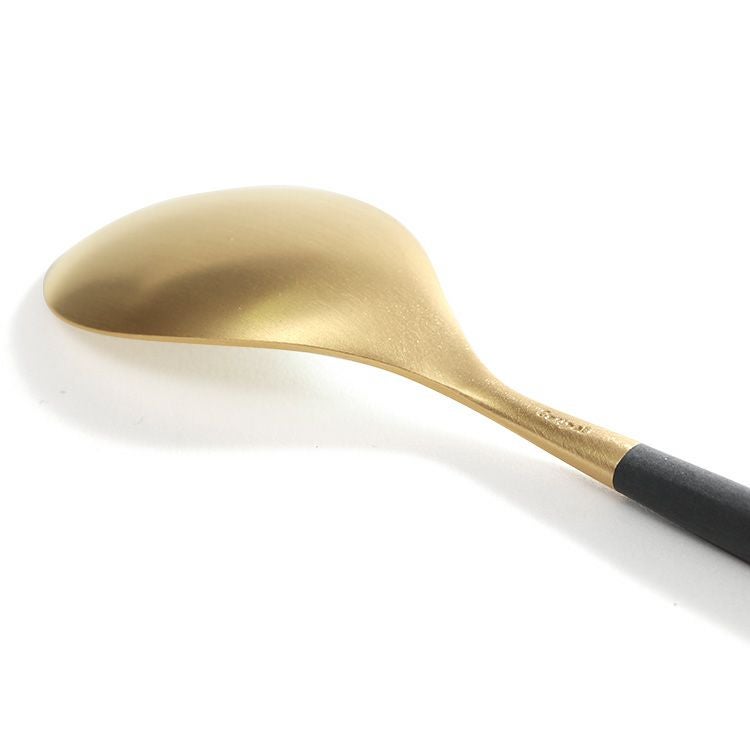 クチポール（Cutipol） ミオ/MIO ブラックマットゴールド デザートスプーン [ネコポス対応可(18点まで)]