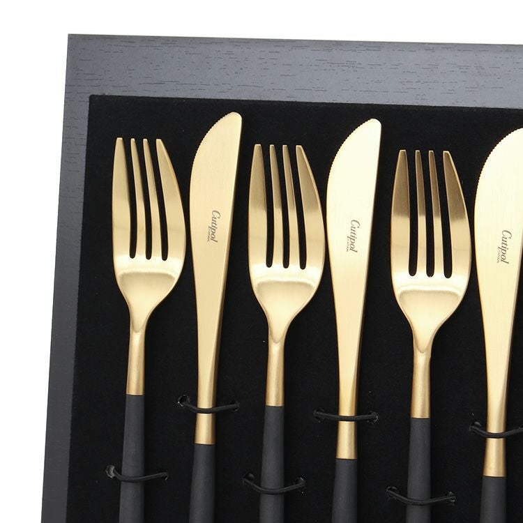 クチポール（Cutipol） ミオ/MIO ブラックマットゴールド ディナー24点セット