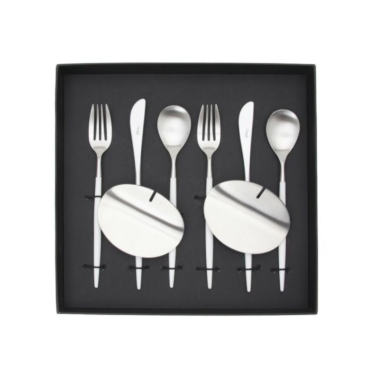 クチポール（Cutipol） ミオ/MIO ホワイト デザート8点セット 化粧箱付