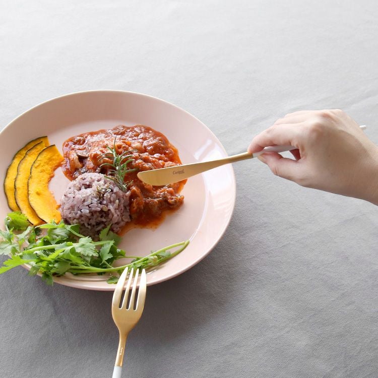 クチポール（Cutipol） ミオ/MIO ホワイトマットゴールド ディナーナイフ [ネコポス対応可(18点まで)]