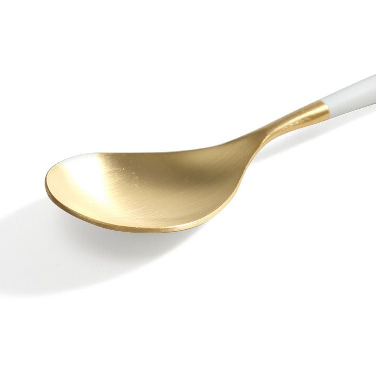 クチポール（Cutipol） ミオ/MIO ホワイトマットゴールド デザートスプーン [ネコポス対応可(18点まで)]