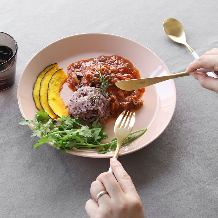 クチポール（Cutipol） ミオ/MIO ホワイトマットゴールド ディナー3点セット [ネコポス対応可(6セットのみ)]