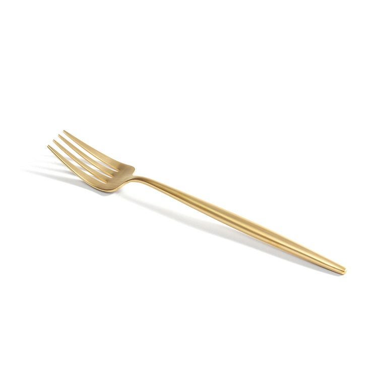 ＜4点セット＞クチポール（Cutipol） ムーンマット/MOON MATT ゴールド ディナー3点＆カトラリーレストゴールド1点 [ネコポス対応可(4セットまで)]