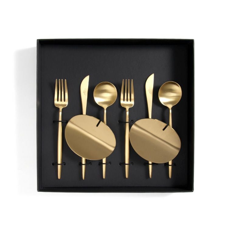 クチポール（Cutipol） ムーンマット/MOON MATT ゴールド デザート8点セット 化粧箱付