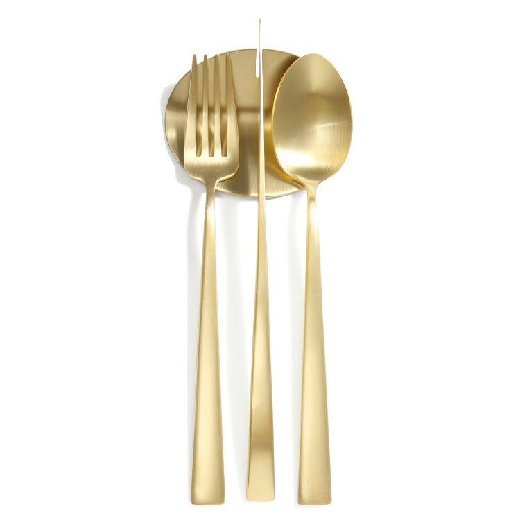 ＜4点セット＞クチポール（Cutipol） デュナ/DUNA ゴールド ディナー3点＆カトラリーレストゴールド1点 [ネコポス対応可(4セットまで)]