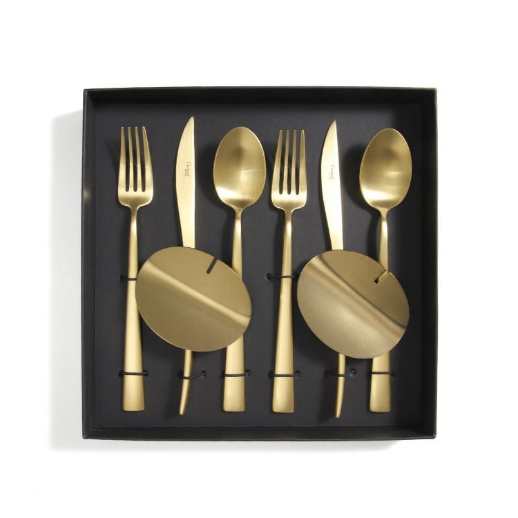 クチポール（Cutipol） デュナ/DUNA ゴールド ディナー8点セット 化粧箱付