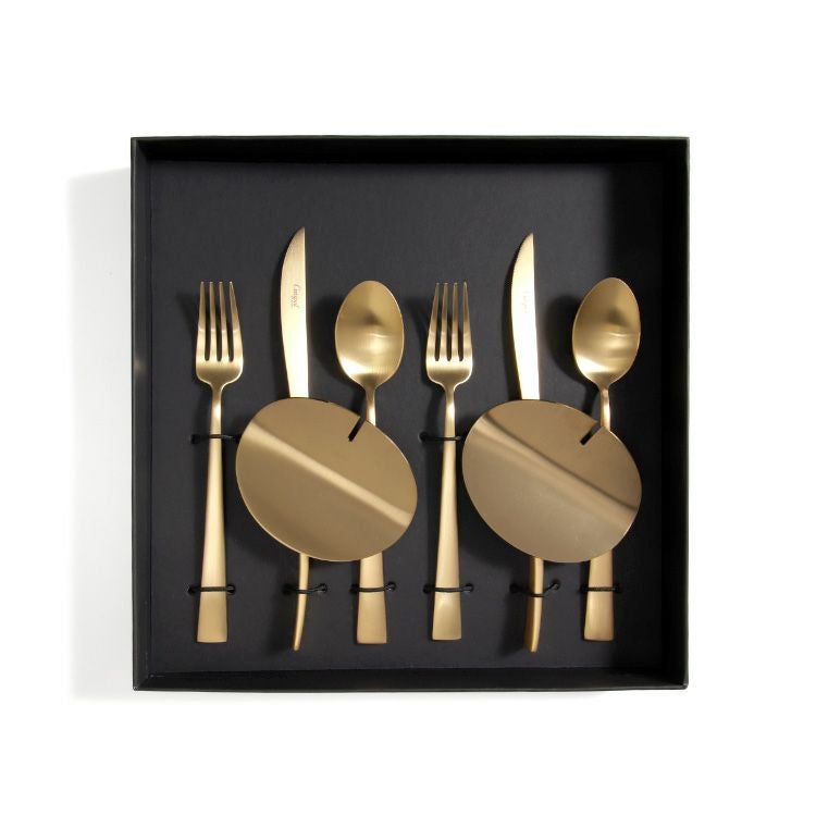 クチポール（Cutipol） デュナ/DUNA ゴールド デザート8点セット 化粧箱付