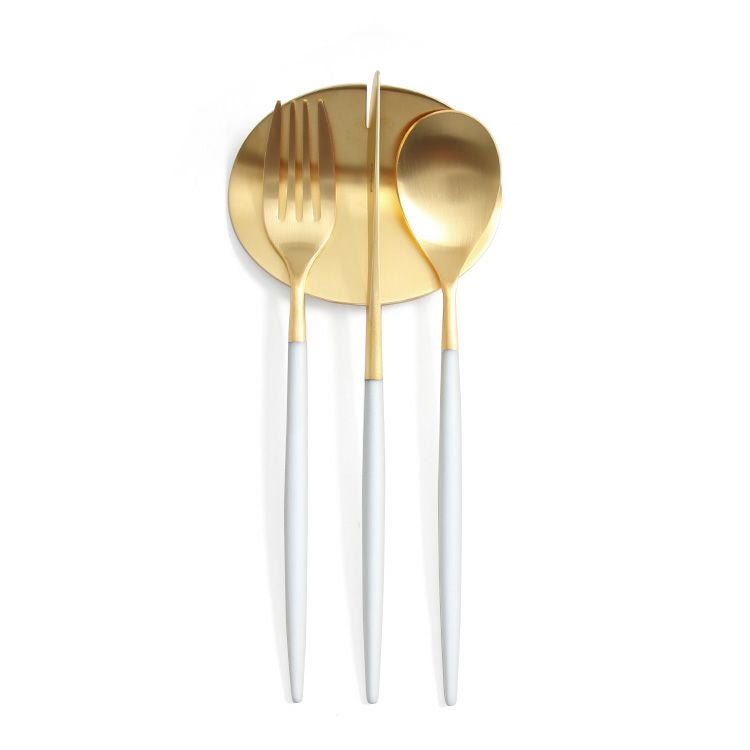 クチポール（Cutipol） ミオ/MIO ホワイトマットゴールド デザート8点セット 化粧箱付