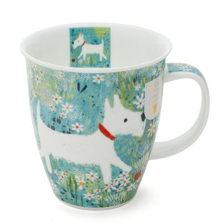 ダヌーン（Dunoon） マグカップ NEVIS お花畑のわんこ FIDO