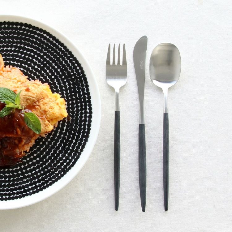 クチポール（Cutipol） ナウ/NAU ブラック ディナー3点セット [ネコポス対応可(6セットまで)]