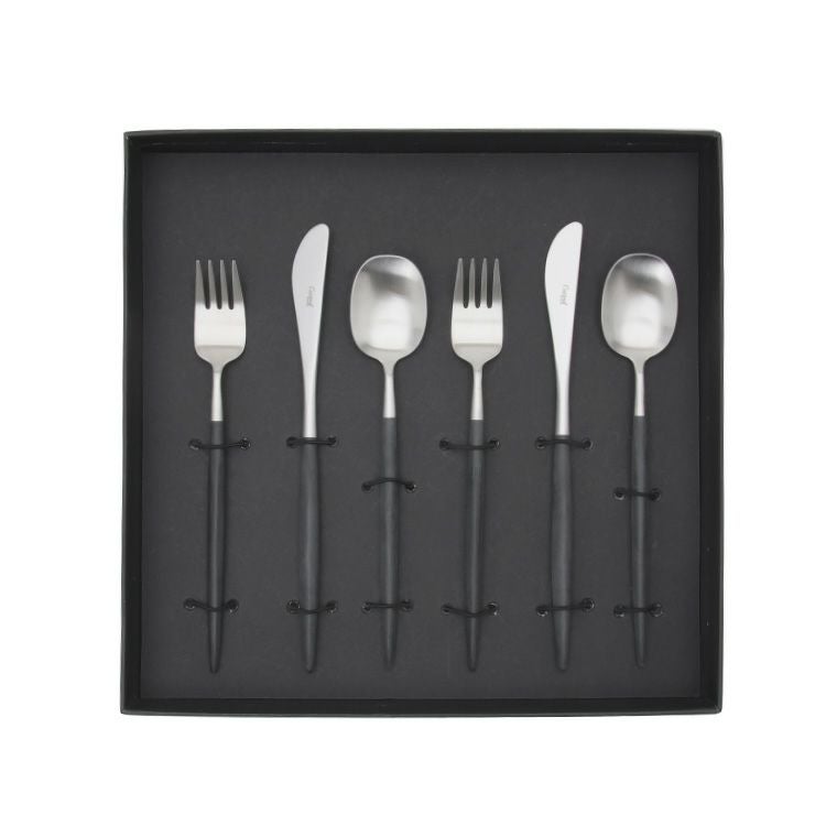 クチポール（Cutipol） ナウ/NAU ブラック デザート6点セット 化粧箱付