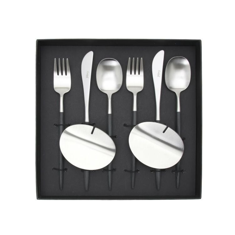 クチポール（Cutipol） ナウ/NAU ブラック ディナー8点セット 化粧箱付