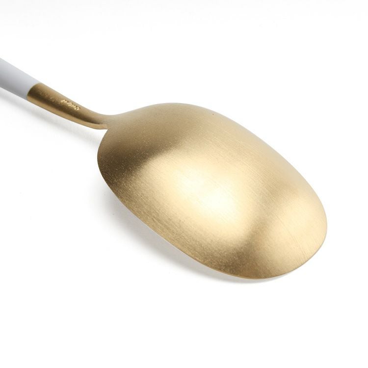 クチポール（Cutipol） ナウ/NAU ホワイトマットゴールド ディナースプーン [ネコポス対応可(18点まで)]