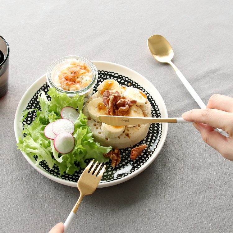 クチポール（Cutipol） ナウ/NAU ホワイトマットゴールド デザート3点セット [ネコポス対応可(6セットまで)]