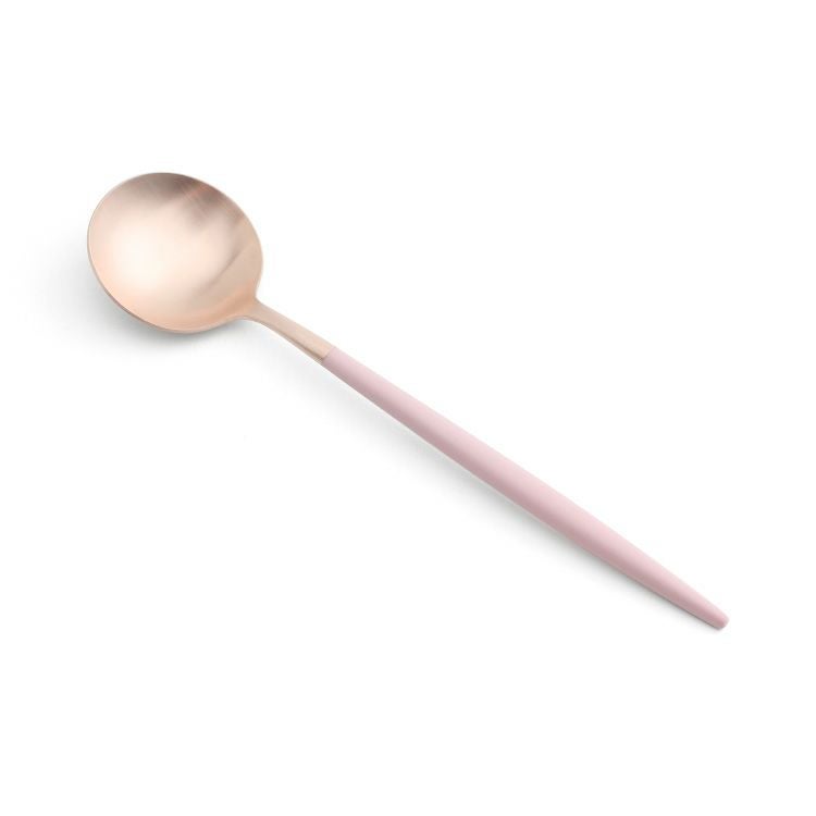 クチポール（Cutipol） ゴア/GOA ピンクマットローズゴールド ディナー3点＆カトラリーレスト1点