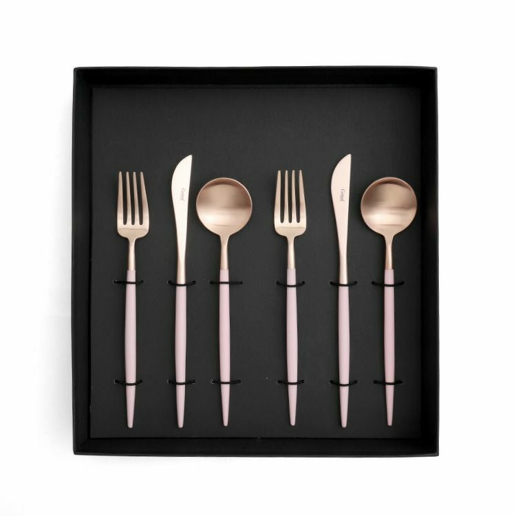 クチポール（Cutipol） ゴア/GOA ピンクマットローズゴールド デザート6点セット 化粧箱付