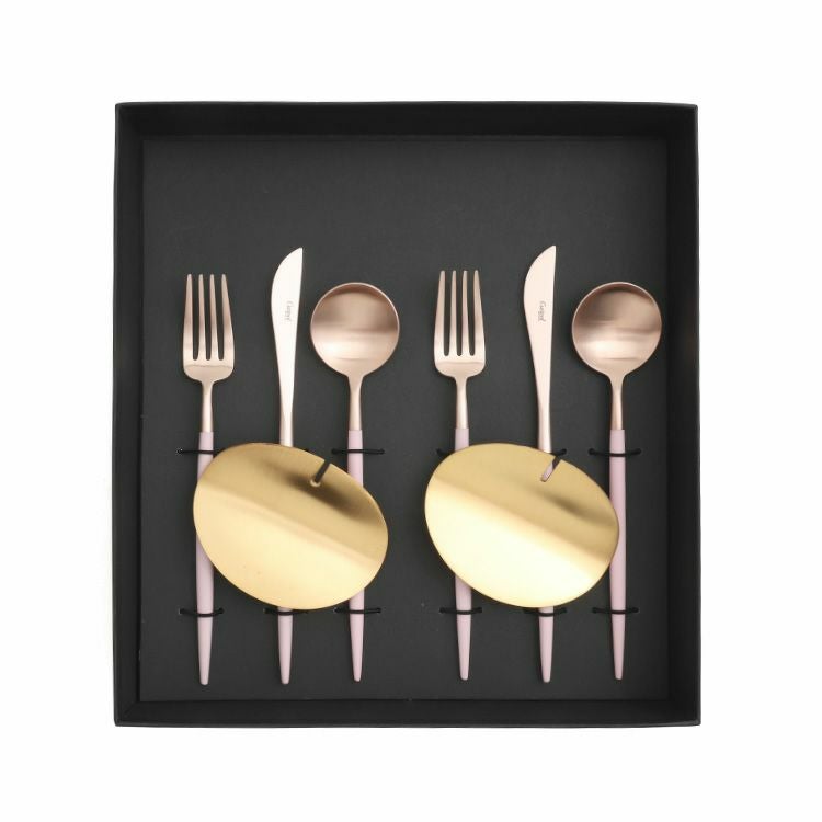 クチポール（Cutipol） ゴア/GOA ピンクマットローズゴールド デザート8点セット 化粧箱付