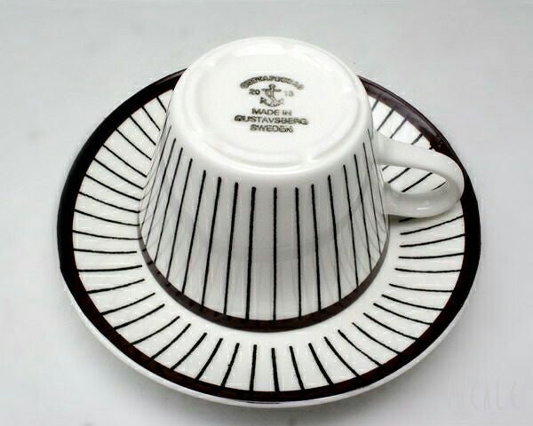 グスタフスベリ（Gustavsberg） スピサ・リブ/Spisa Ribb コーヒーカップ＆ソーサー + プレート 22cm 【復刻版】