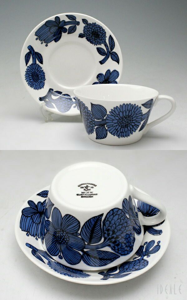 グスタフスベリ（Gustavsberg） ブルーアスター/Blue Aster ３ピースセット 【復刻版】